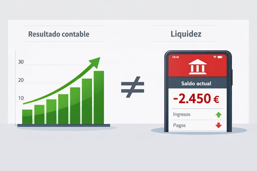 Diferencia entre ganancia contable y liquidez